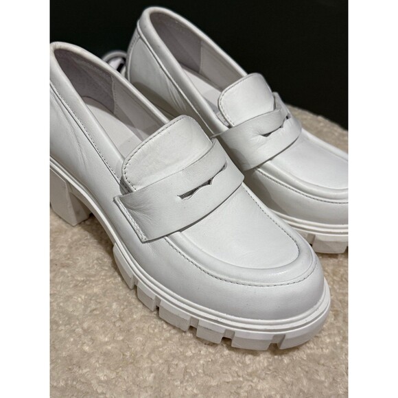 Steve Madden Women's Approach Loafers Chunky Sole Bone Size 6 - Picture 2 of 3